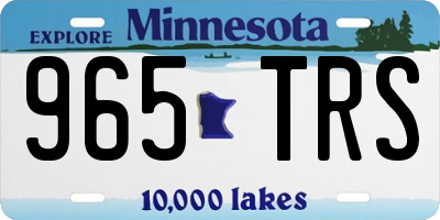 MN license plate 965TRS