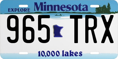 MN license plate 965TRX