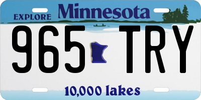 MN license plate 965TRY