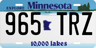 MN license plate 965TRZ