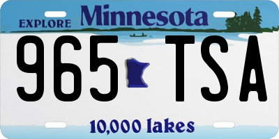 MN license plate 965TSA