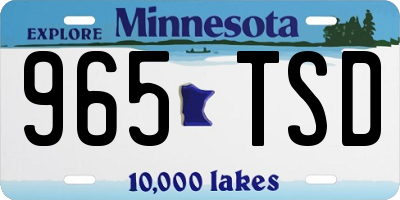 MN license plate 965TSD