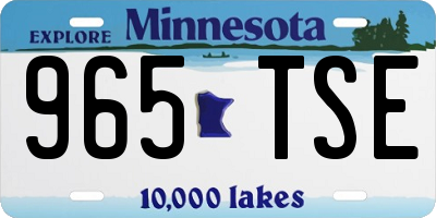 MN license plate 965TSE