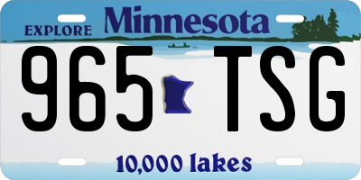 MN license plate 965TSG
