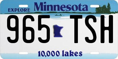 MN license plate 965TSH