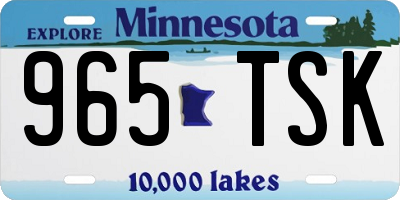 MN license plate 965TSK