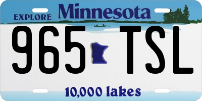MN license plate 965TSL