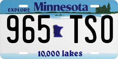 MN license plate 965TSO