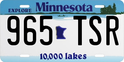 MN license plate 965TSR