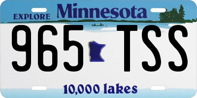 MN license plate 965TSS