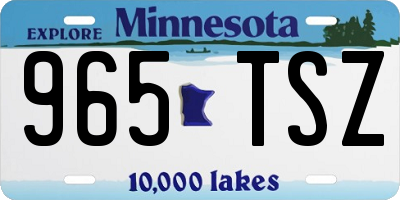MN license plate 965TSZ