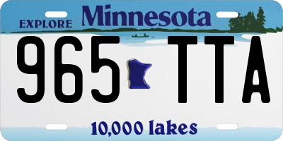 MN license plate 965TTA
