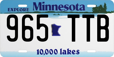 MN license plate 965TTB