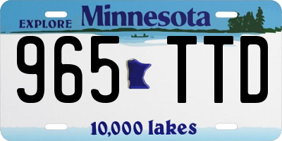 MN license plate 965TTD