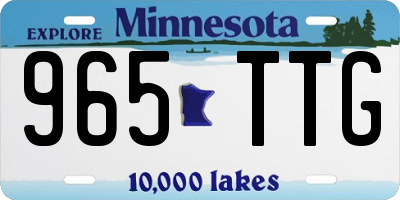 MN license plate 965TTG