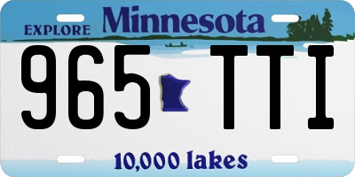 MN license plate 965TTI