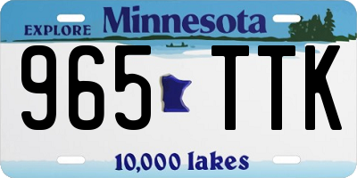 MN license plate 965TTK