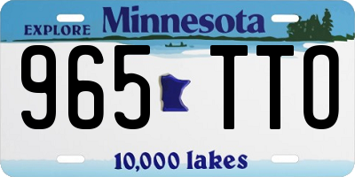 MN license plate 965TTO