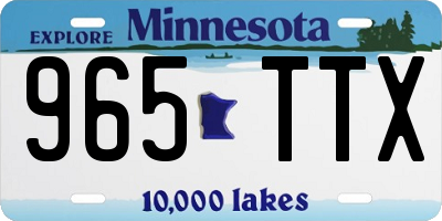 MN license plate 965TTX