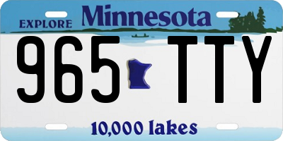 MN license plate 965TTY