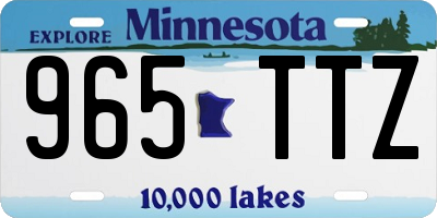 MN license plate 965TTZ