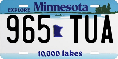 MN license plate 965TUA