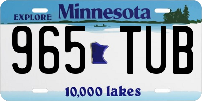 MN license plate 965TUB