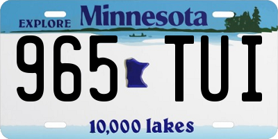 MN license plate 965TUI