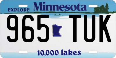 MN license plate 965TUK