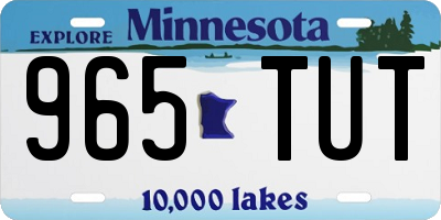 MN license plate 965TUT