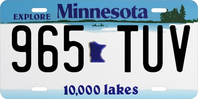 MN license plate 965TUV