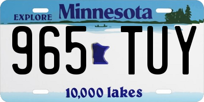 MN license plate 965TUY