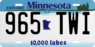 MN license plate 965TWI