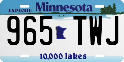 MN license plate 965TWJ