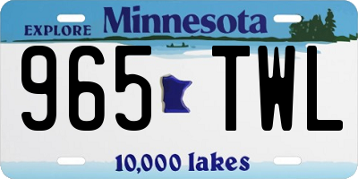 MN license plate 965TWL