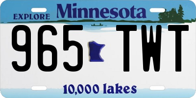 MN license plate 965TWT
