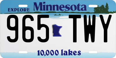 MN license plate 965TWY