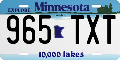 MN license plate 965TXT