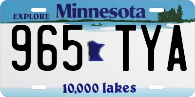 MN license plate 965TYA
