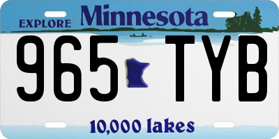 MN license plate 965TYB