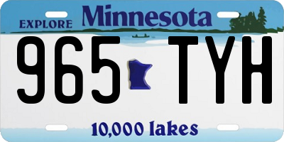 MN license plate 965TYH