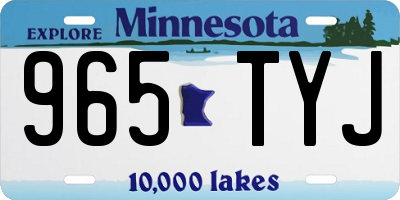 MN license plate 965TYJ