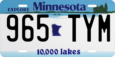 MN license plate 965TYM