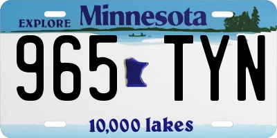 MN license plate 965TYN
