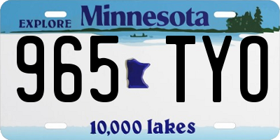 MN license plate 965TYO