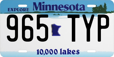 MN license plate 965TYP
