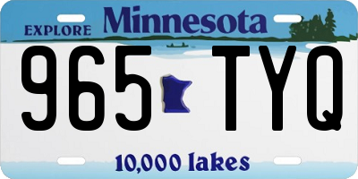 MN license plate 965TYQ