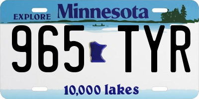 MN license plate 965TYR