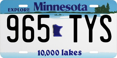 MN license plate 965TYS