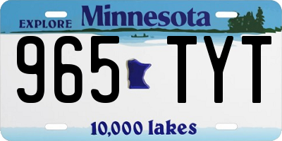MN license plate 965TYT